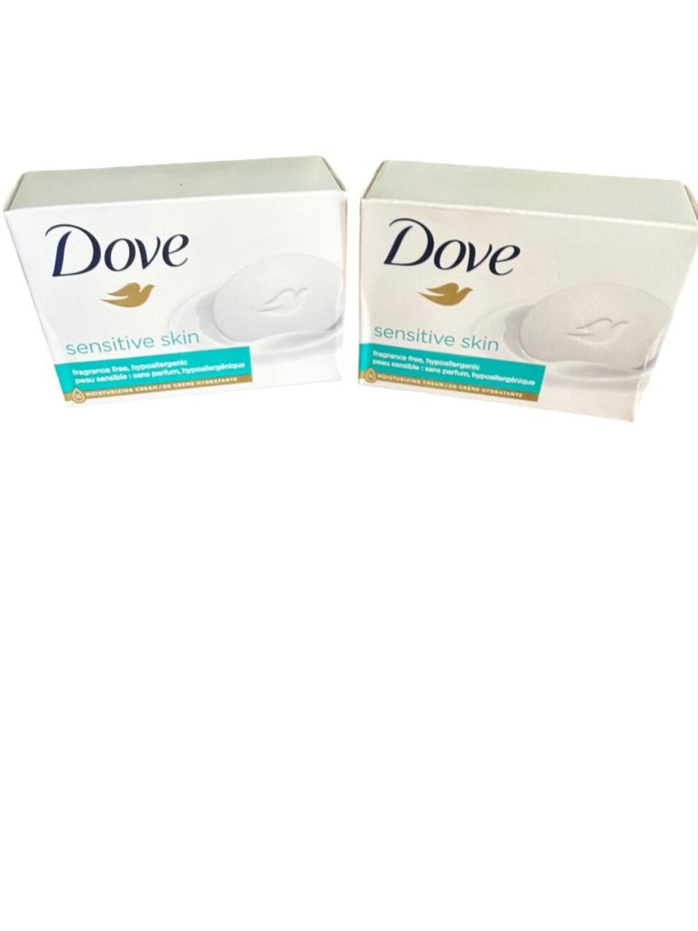 Lot 2 Dove Sensitive Skin Beauty Bar Soap Fragrance Free Hypoallergenic New Box